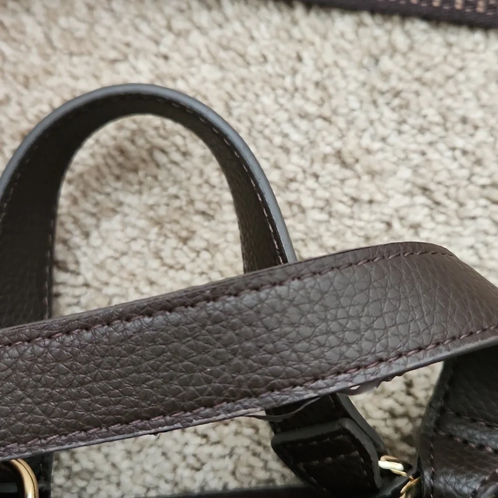 Steve Madden Black Crossbody Bag with Brown Strap - Picture 5 of 8